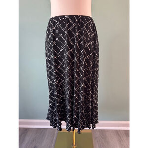 Women's Dialogue Skirt Size M Black White